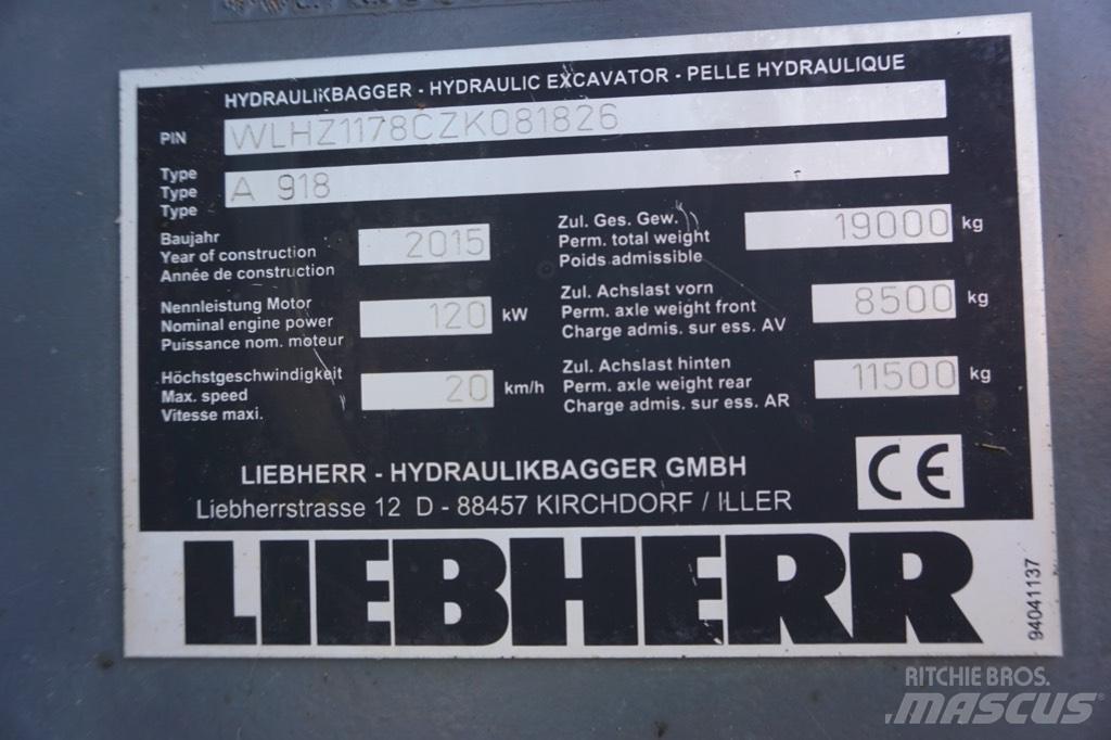 Liebherr A 918 Колёсные экскаваторы