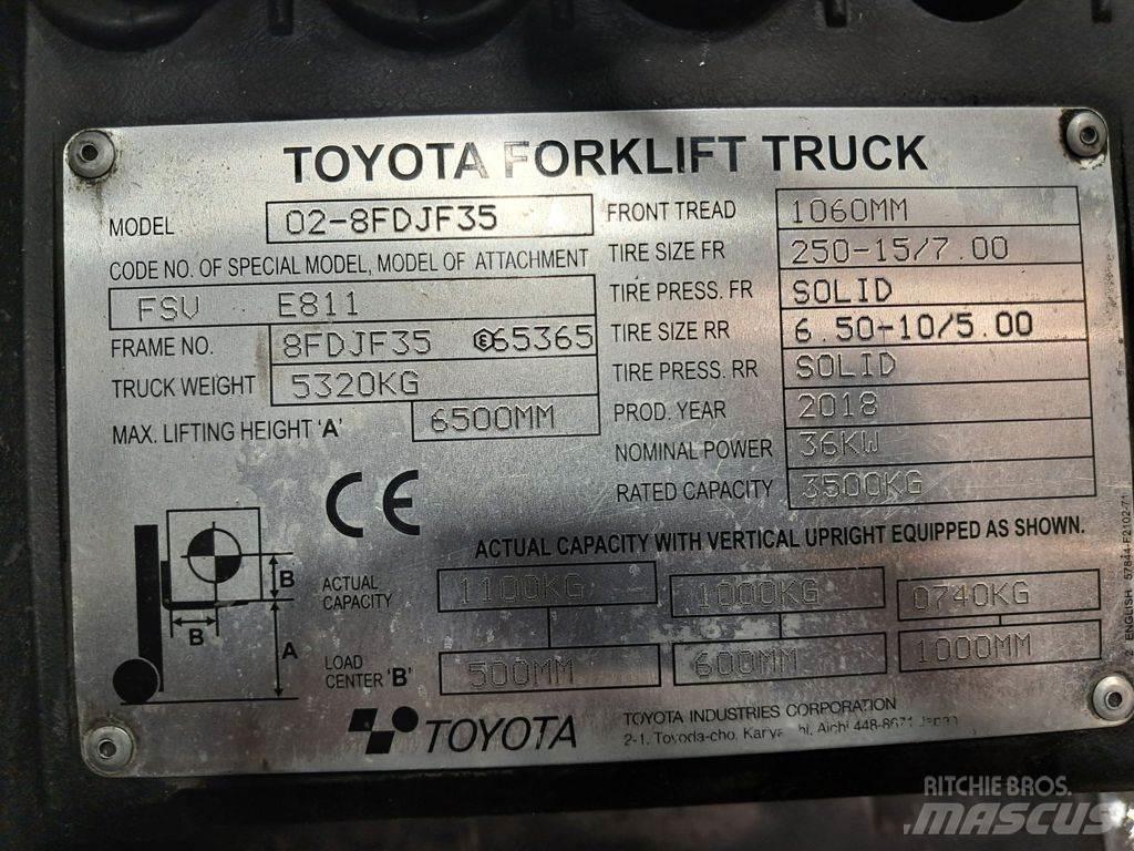 Toyota 02-8FDJF35 Дизельные погрузчики