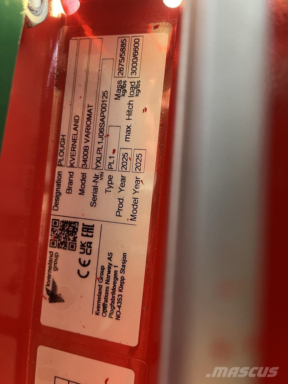 Kverneland 3400B Оборотные плуги