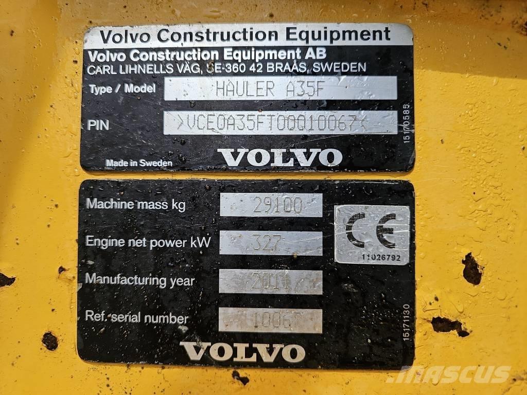 Volvo A 35 F Шарнирно-сочленённые самосвалы