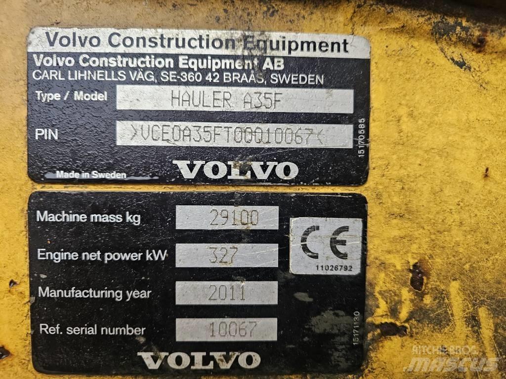 Volvo A 35 F Шарнирно-сочленённые самосвалы