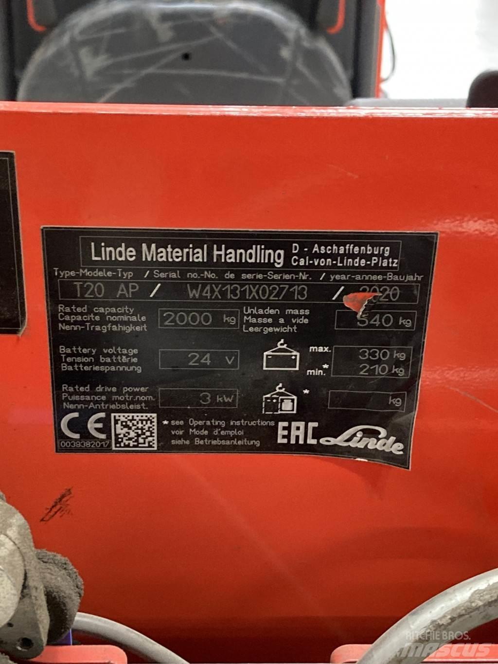 Linde T20AP kurz Ручные электрические тележки