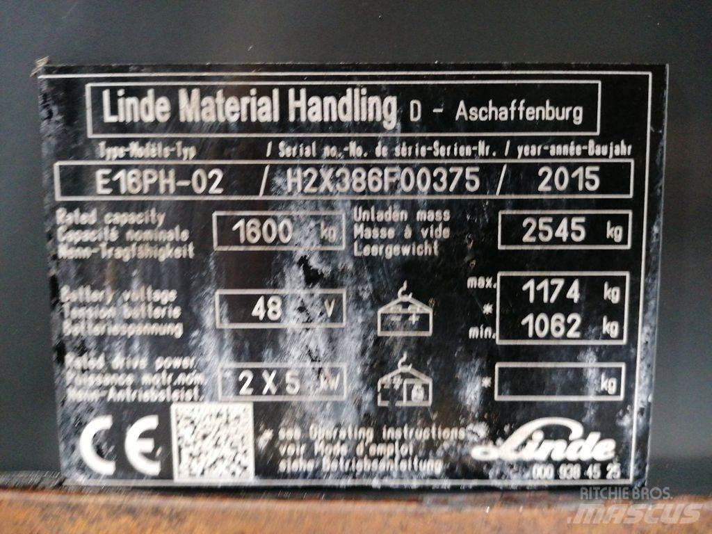 Linde E16PH-02 Электропогрузчики