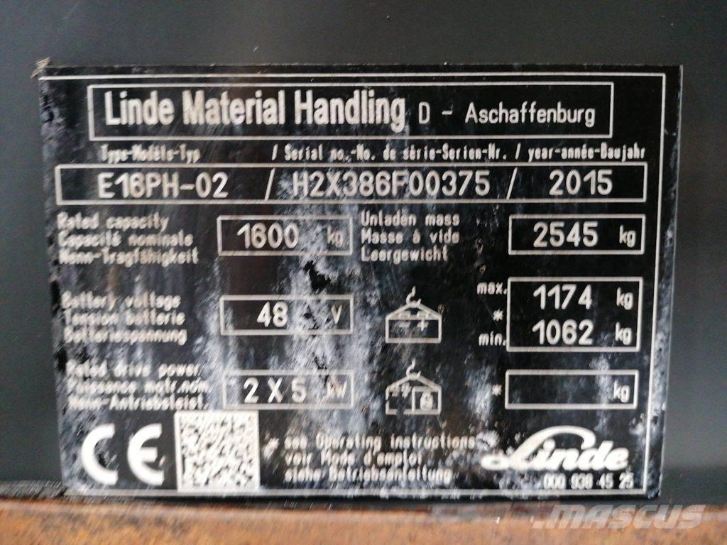 Linde E16PH-02 Электропогрузчики