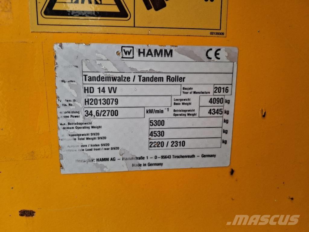 Hamm HD 14 VV Катки тротуарные