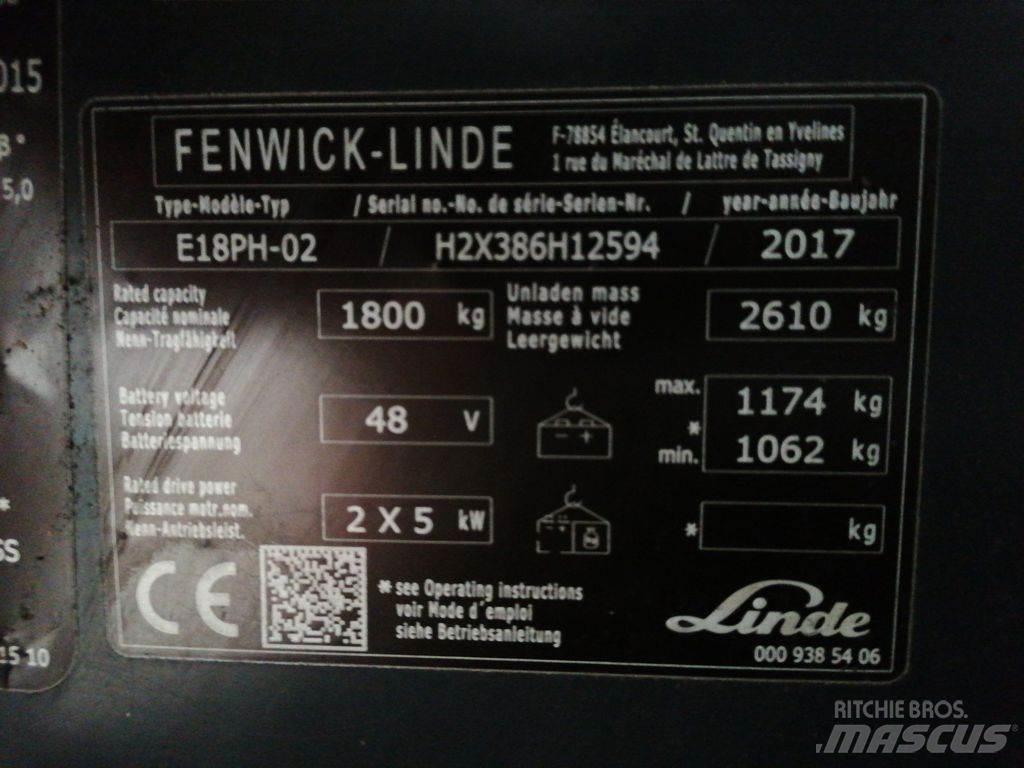 Linde E18PH Электропогрузчики