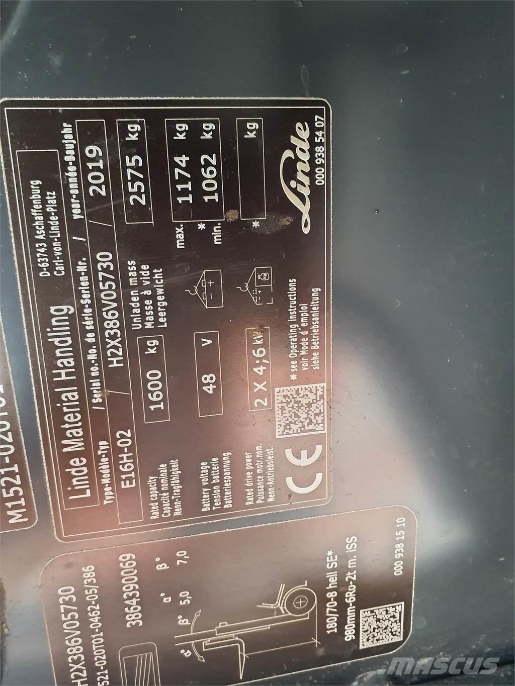 Linde E16 Электропогрузчики