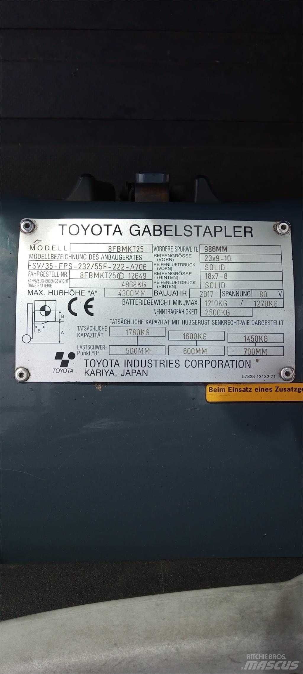 Toyota 8FBMKT25 Электропогрузчики