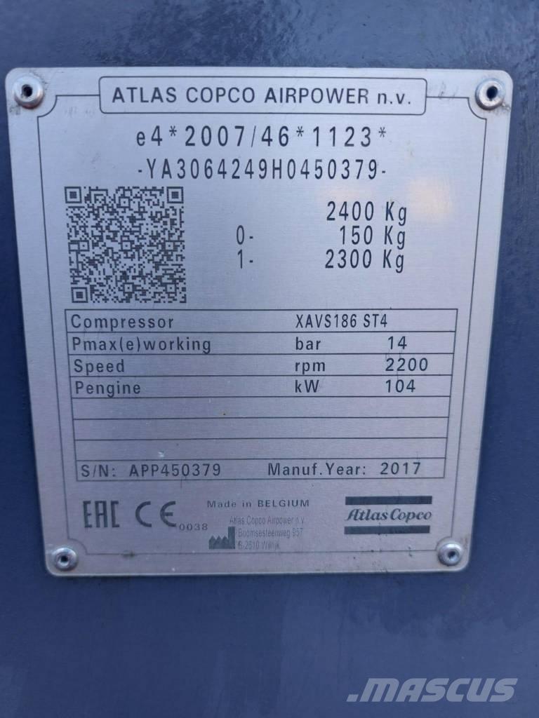 Atlas Copco XAVS186 Воздушные компрессоры