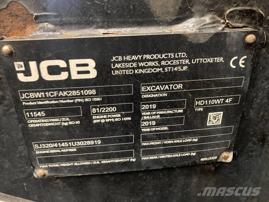 JCB Hydradig HD110W Колёсные экскаваторы