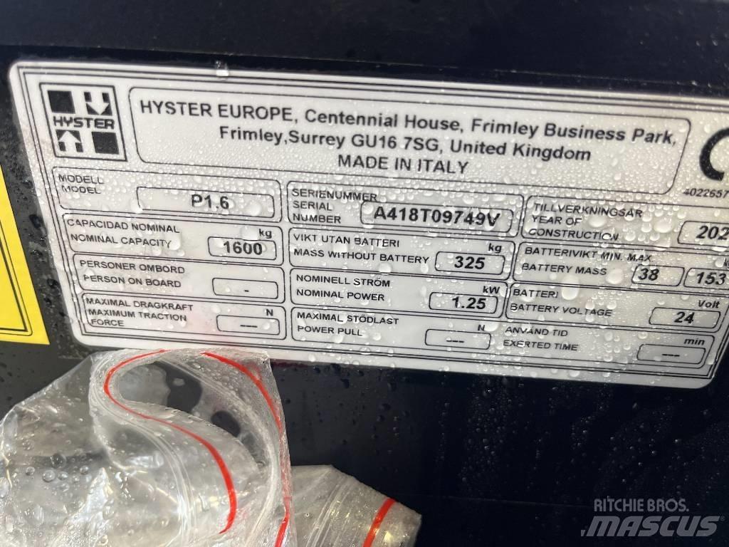 Hyster P 1.6 Ручные электрические тележки