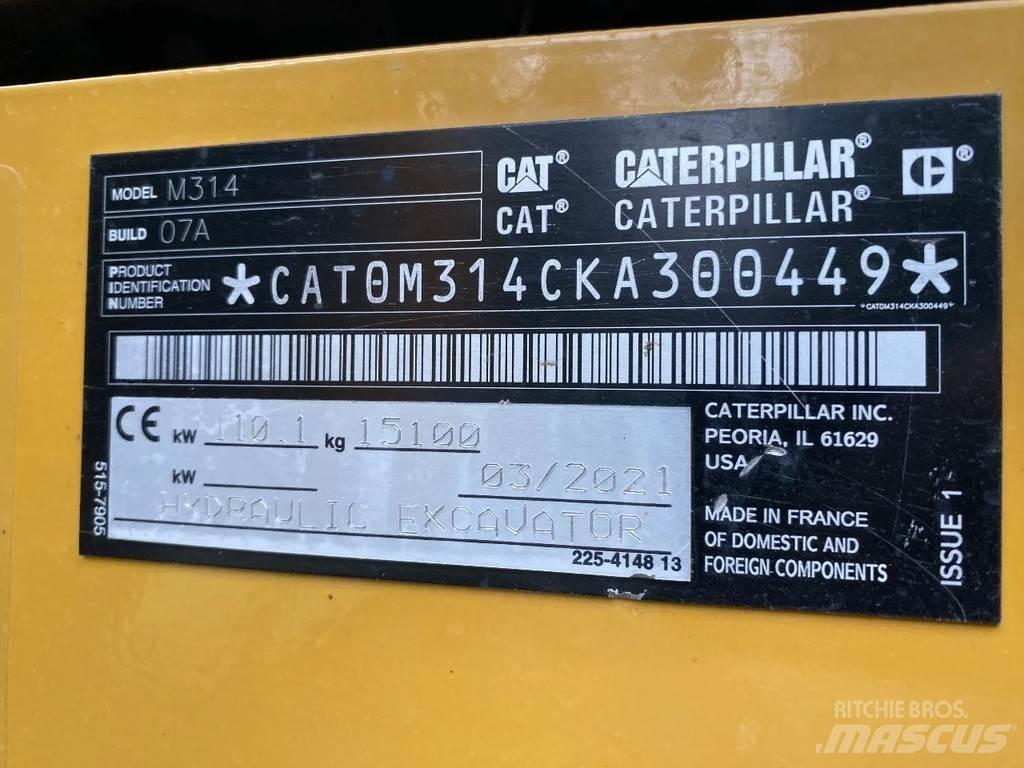 CAT 314 Next gen Колёсные экскаваторы
