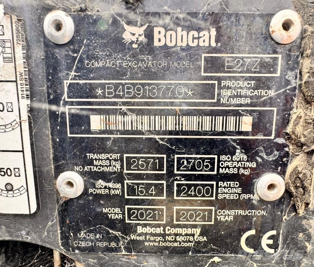 Bobcat E 27z Мини-экскаваторы