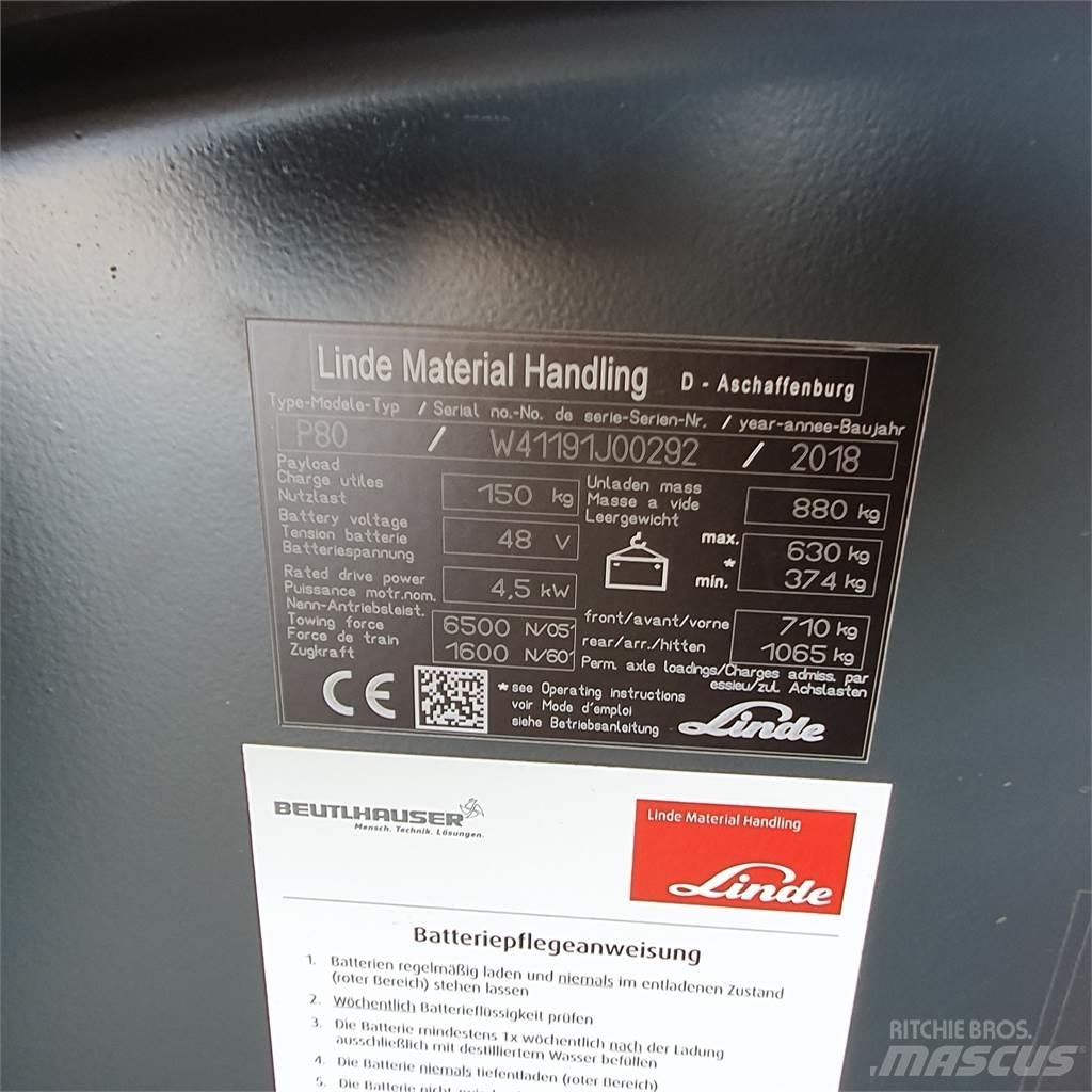 Linde P80 Складские электротягачи