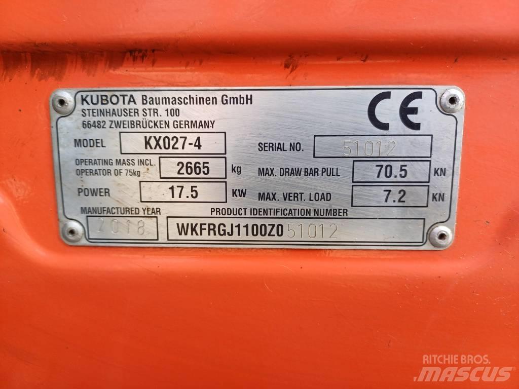 Kubota KX027-4 Мини-экскаваторы