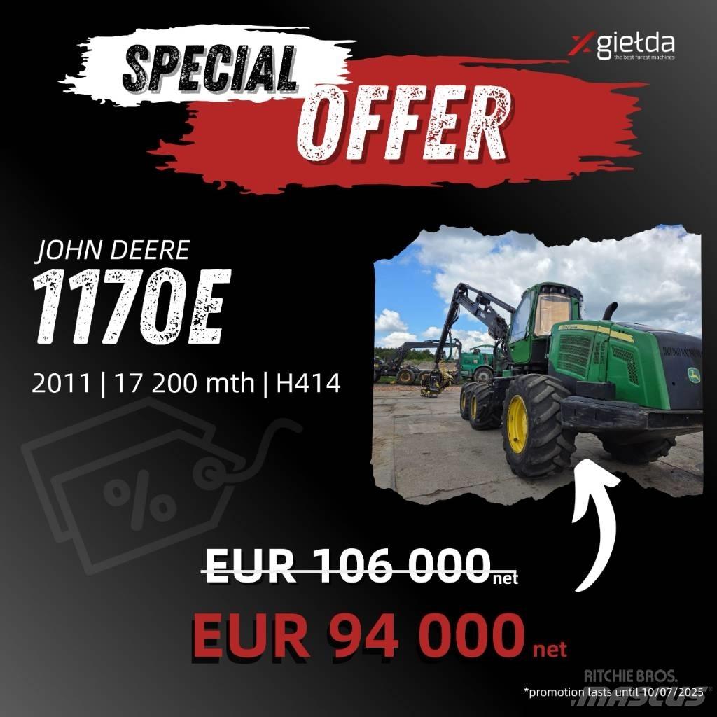 John Deere 1170 E Харвестеры