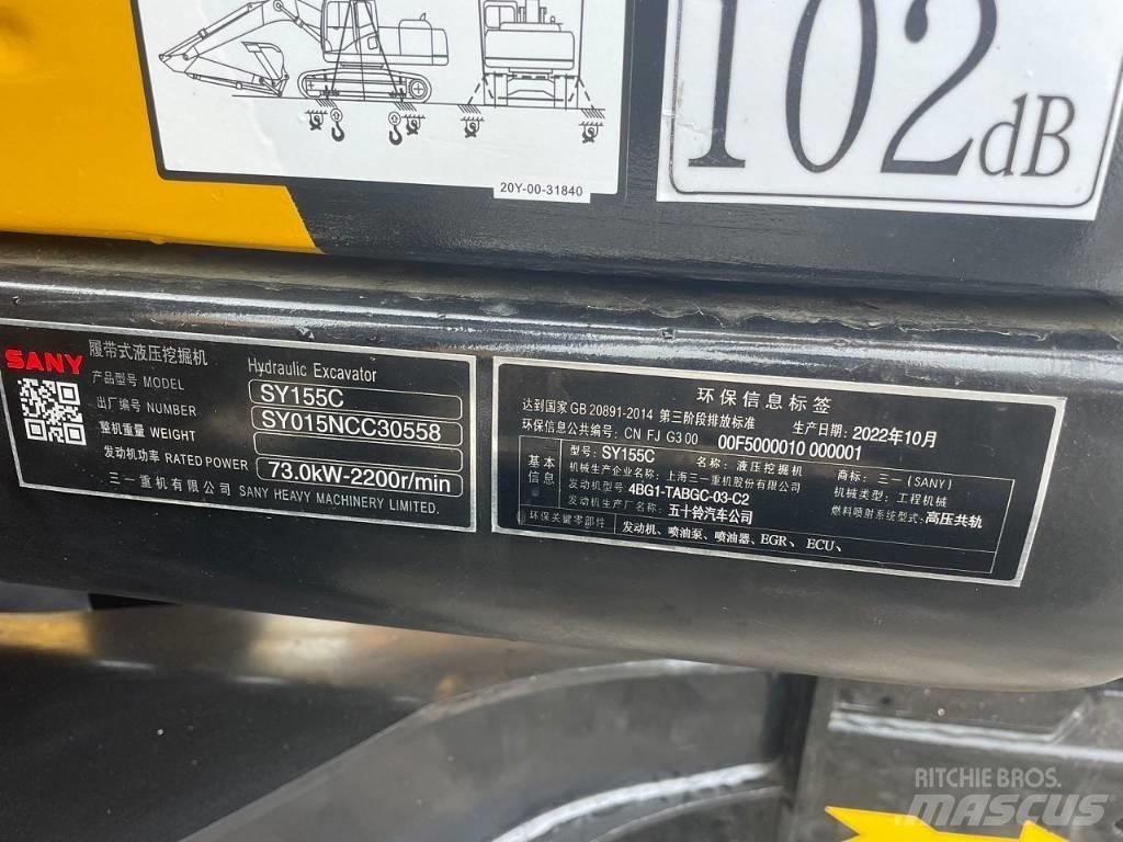 Sany SY 155 C Малые экскаваторы 7т-12т