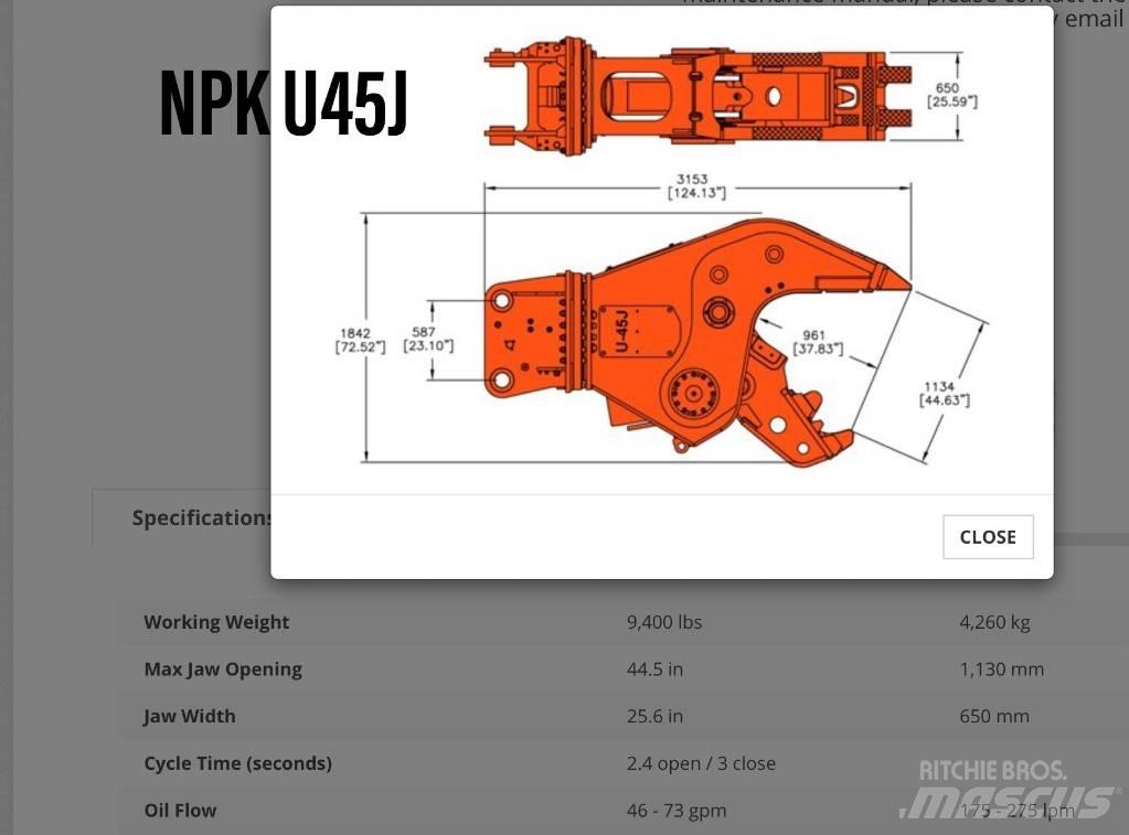 NPK U 45 JR Компоненты строительной техники