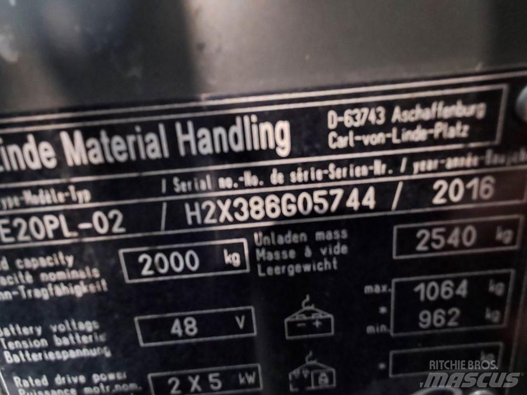 Linde E20PL-02 Электропогрузчики