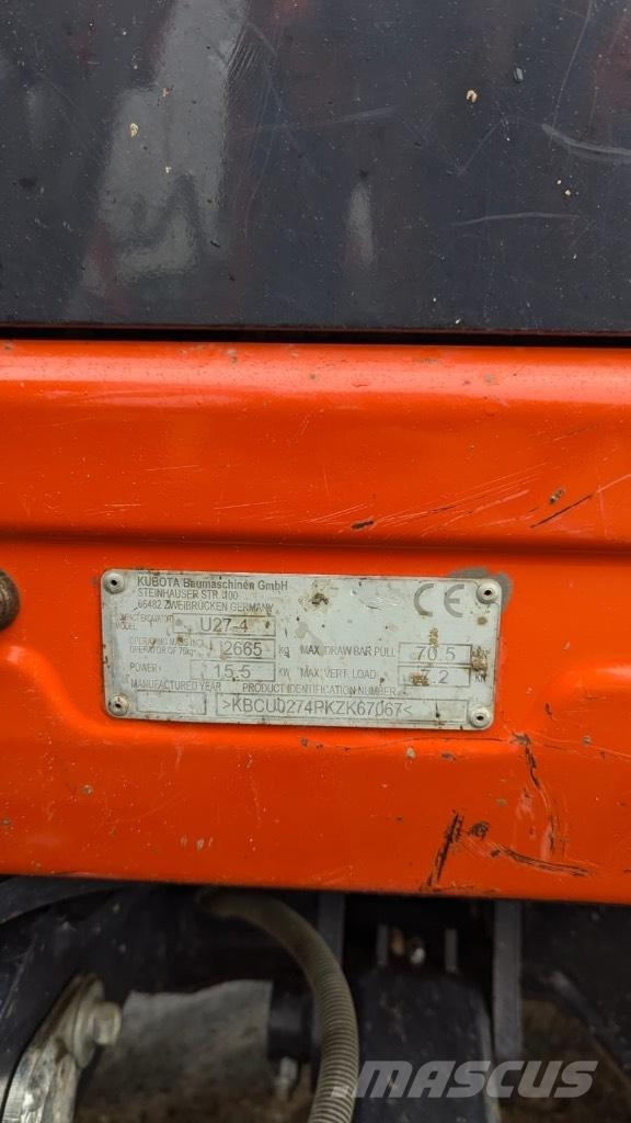 Kubota U 27-4 Мини-экскаваторы