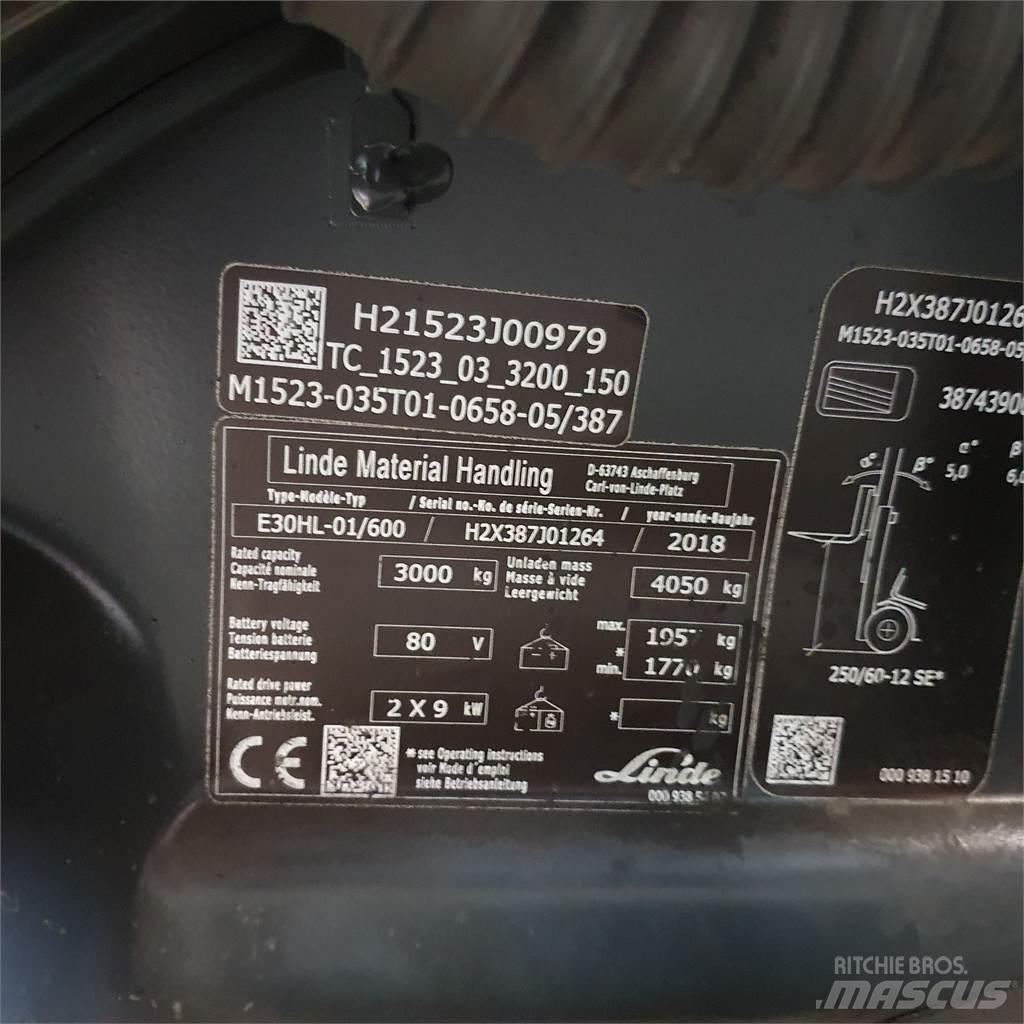 Linde E30/600HL Электропогрузчики