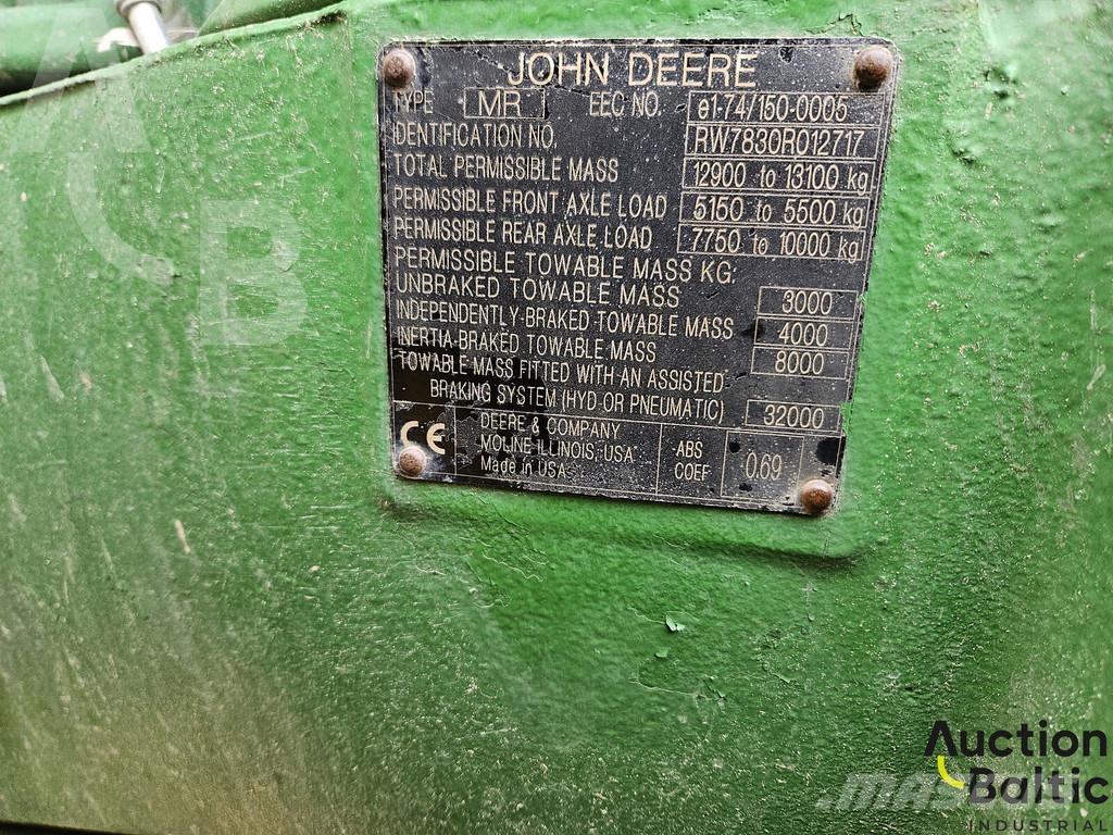 John Deere 7830 Трактора