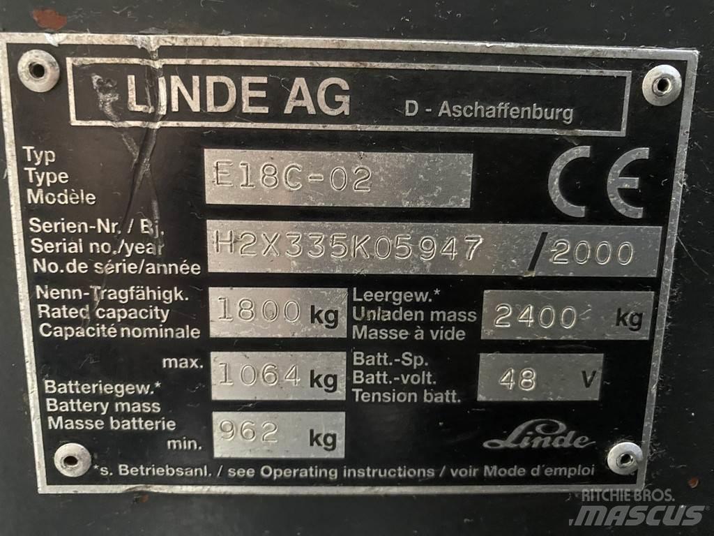 Linde E18C-02 Электропогрузчики
