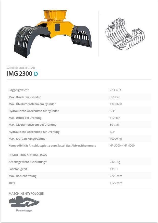 Indeco IMG 2300 Грейферы