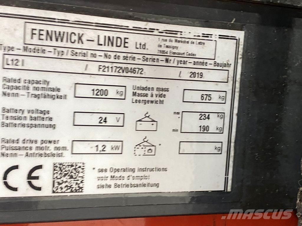 Linde L12 I Ручные штабелёры с электроподъёмом