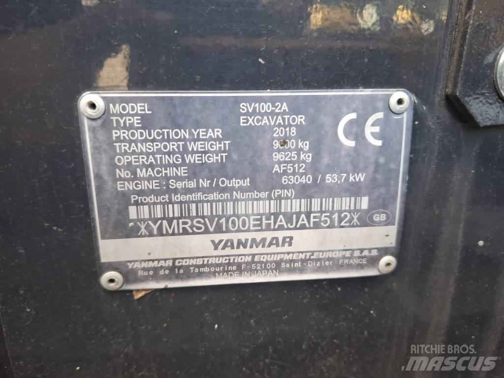 Yanmar SV 100-2A Малые экскаваторы 7т-12т