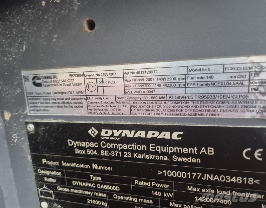 Dynapac CA6500D Грунтовые катки