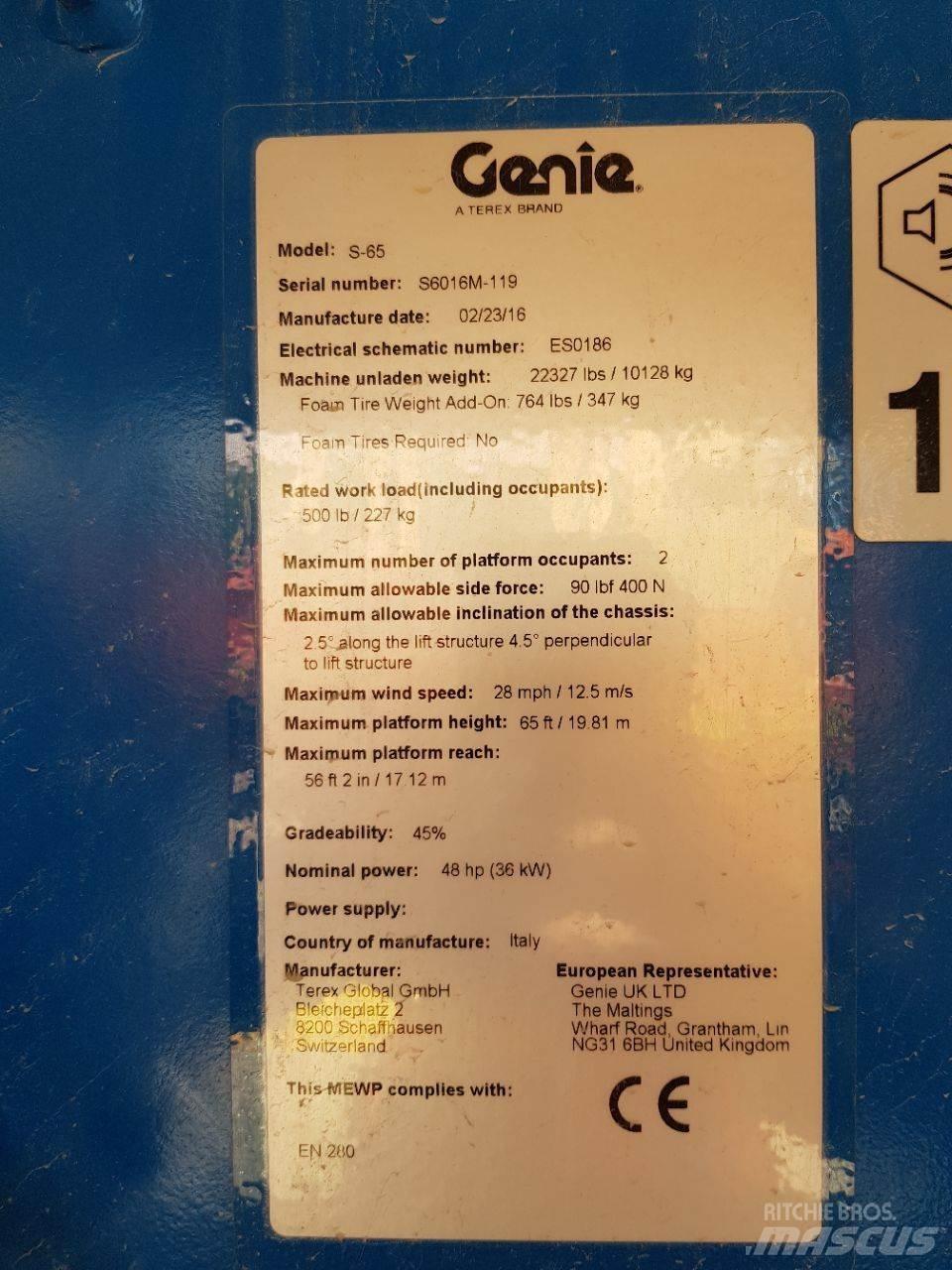 Genie S65 Телескопические подъемники