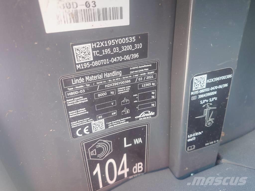 Linde H80D/396-03 Дизельные погрузчики