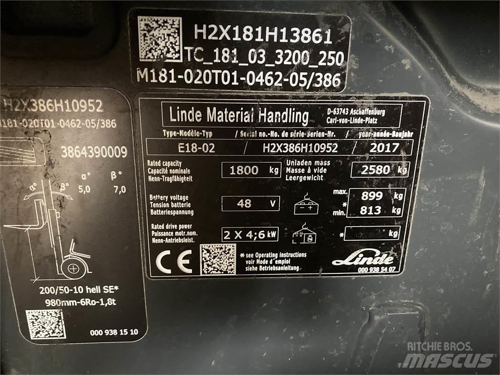Linde E18 Электропогрузчики