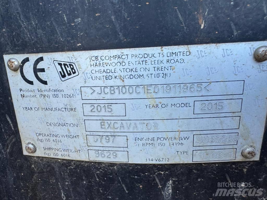 JCB 100 C-1 Малые экскаваторы 7т-12т