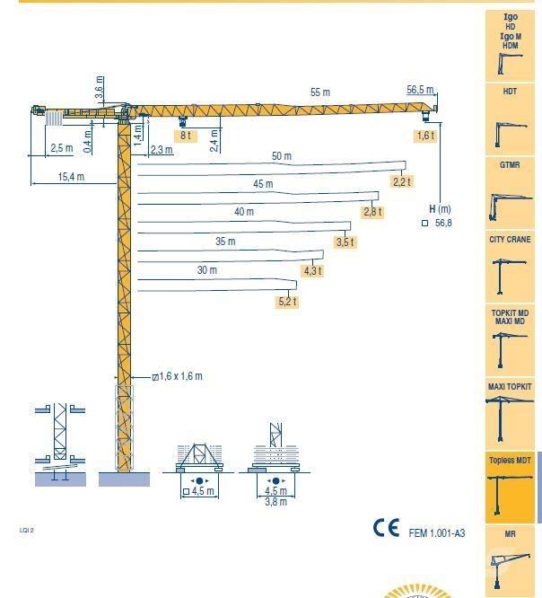 Potain MDT 132 G8 Башенные краны
