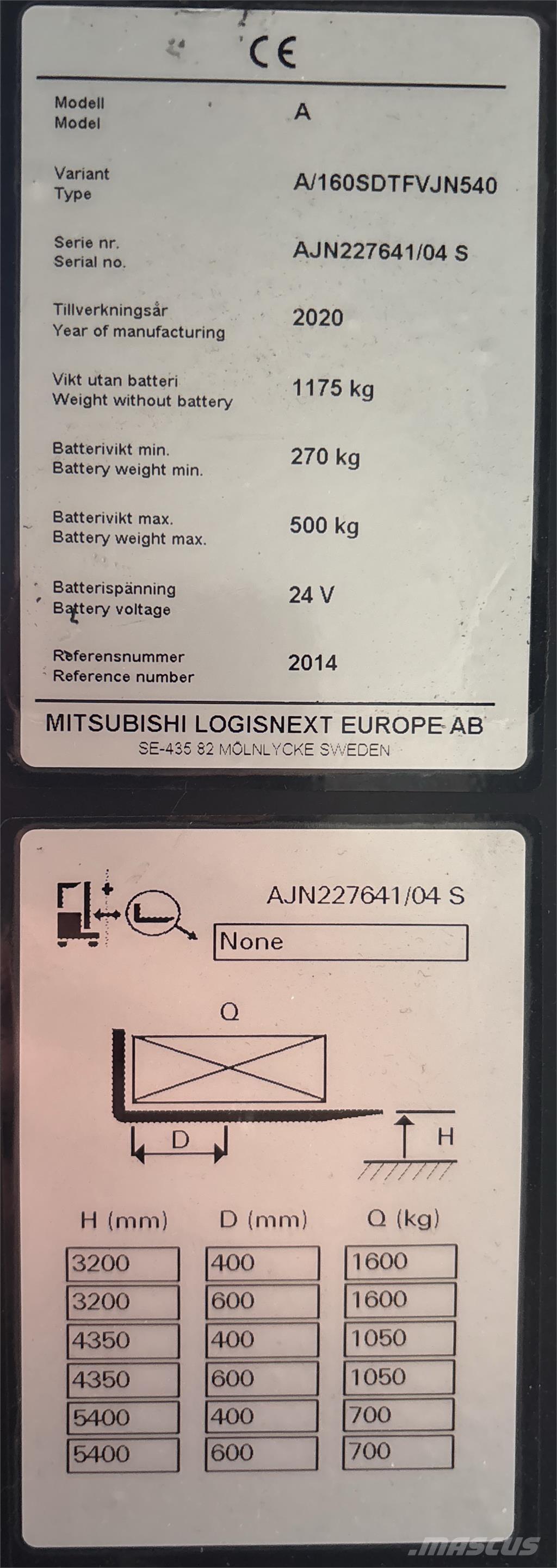 Atlet A160 Самоходные электроштабелёры
