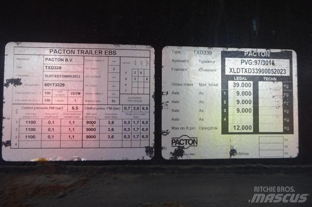 Pacton TXD339 Полуприцепы-платформы/боковая разгрузка