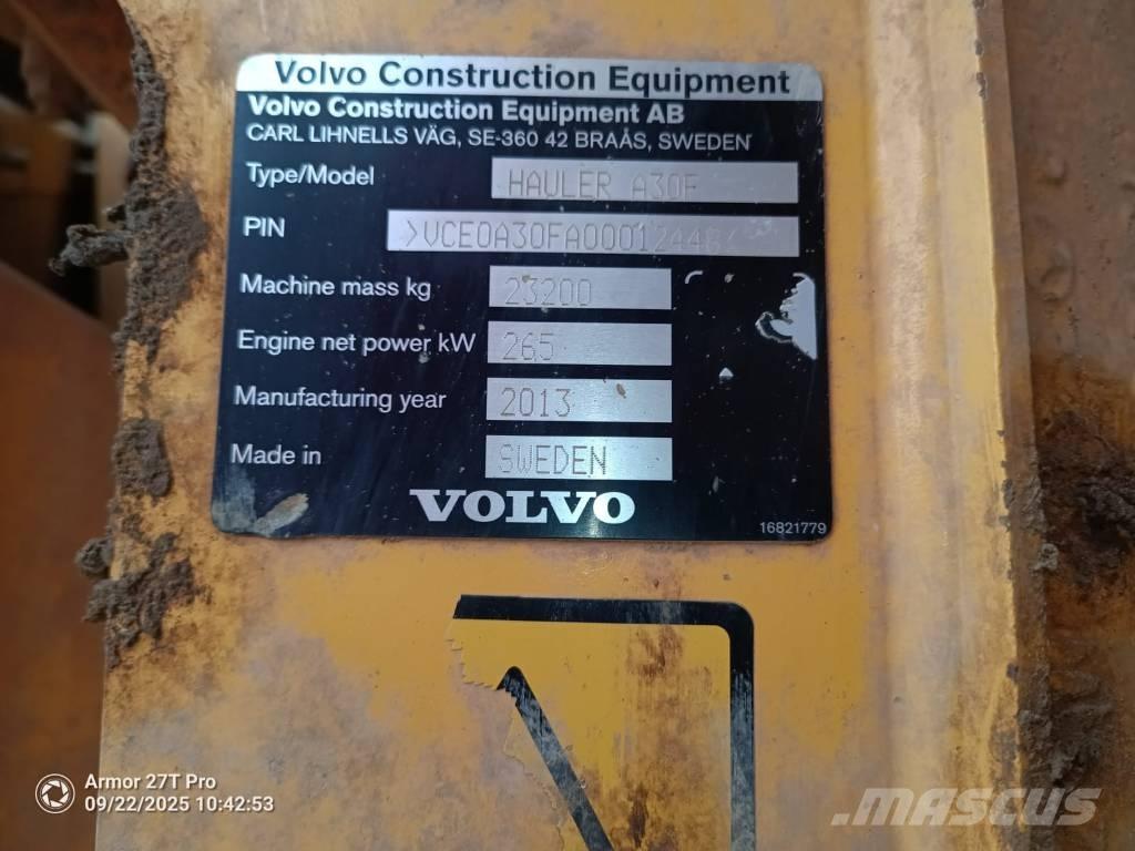 Volvo A 30 F Шарнирно-сочленённые самосвалы