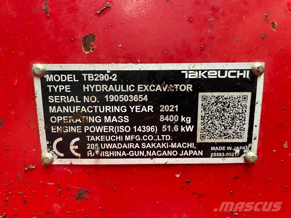 Takeuchi TB 290 Малые экскаваторы 7т-12т