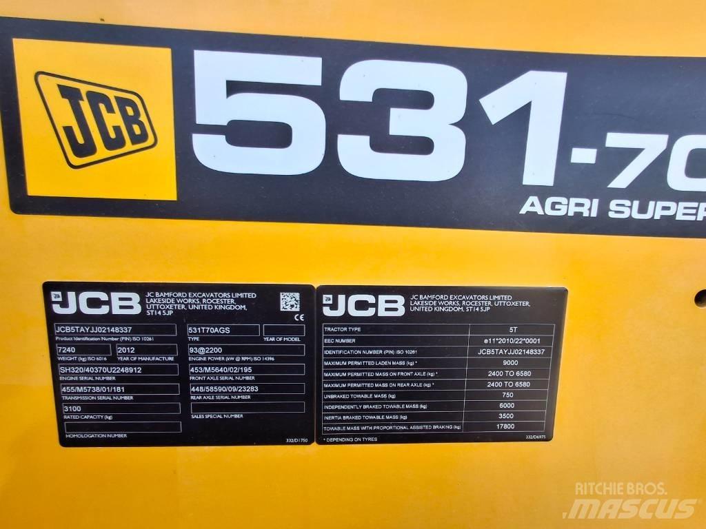 JCB 531-70 Сельскохозяйственные телескопические погрузчики