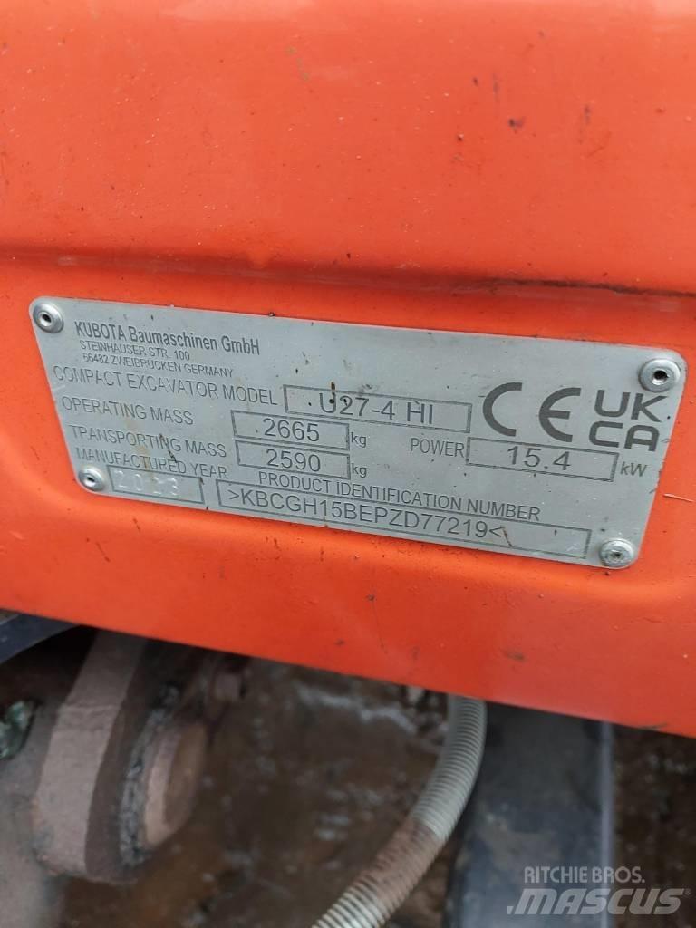 Kubota U 27-4 Мини-экскаваторы