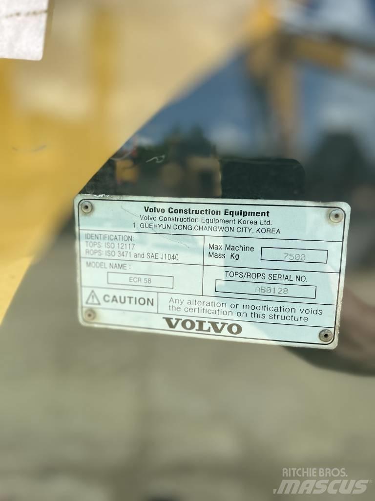 Volvo ECR 58 PLUS Малые экскаваторы 7т-12т