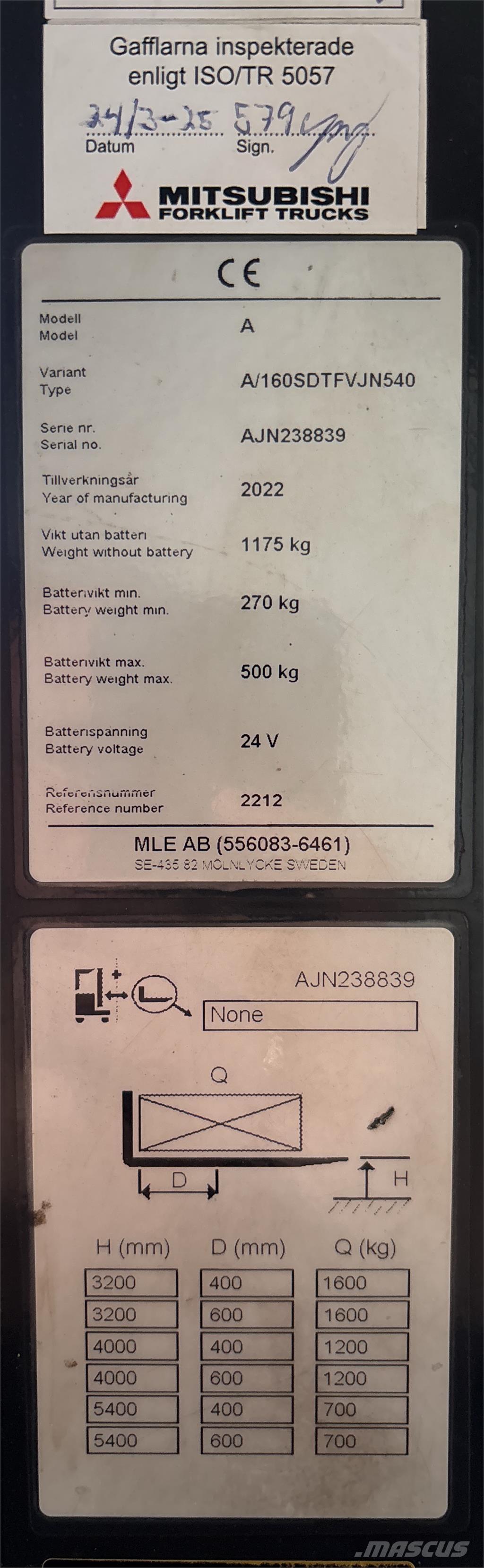 Atlet A160 Самоходные электроштабелёры