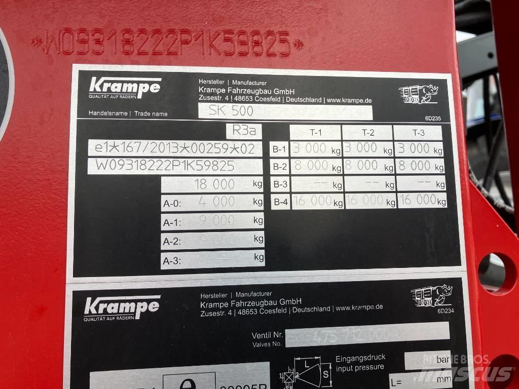 Krampe SK 500 Тракторные самосвальные прицепы