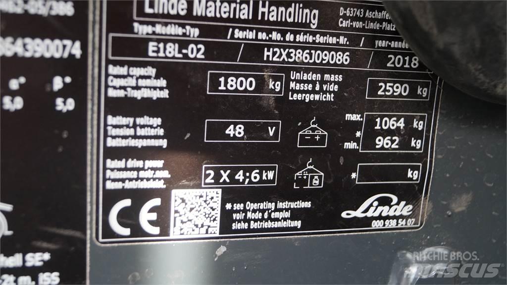 Linde E18L Электропогрузчики
