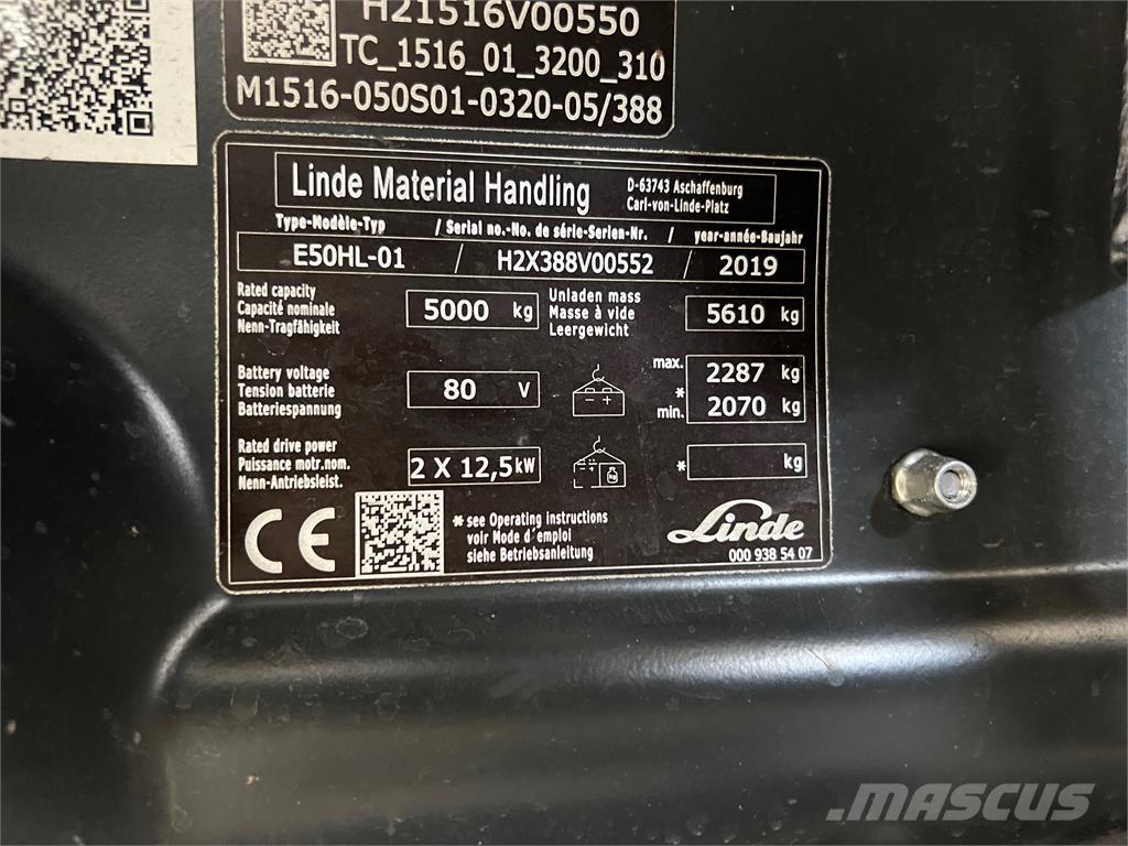 Linde E50HL-01 Электропогрузчики
