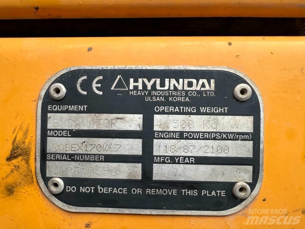 Hyundai R 170W-7 Колёсные экскаваторы