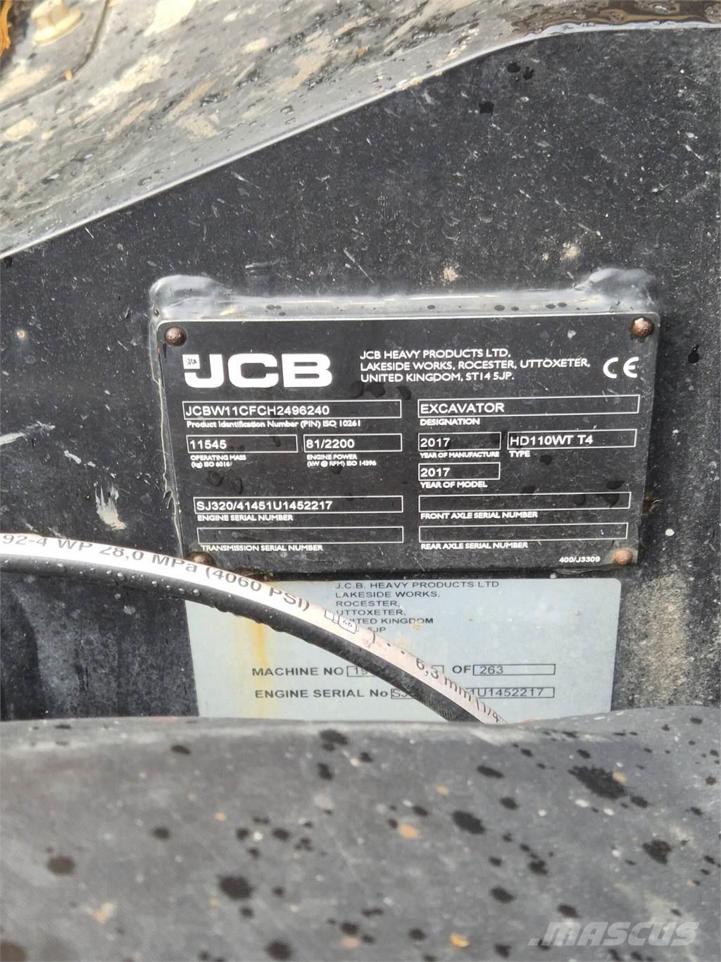 JCB 110W Hydradig Колёсные экскаваторы