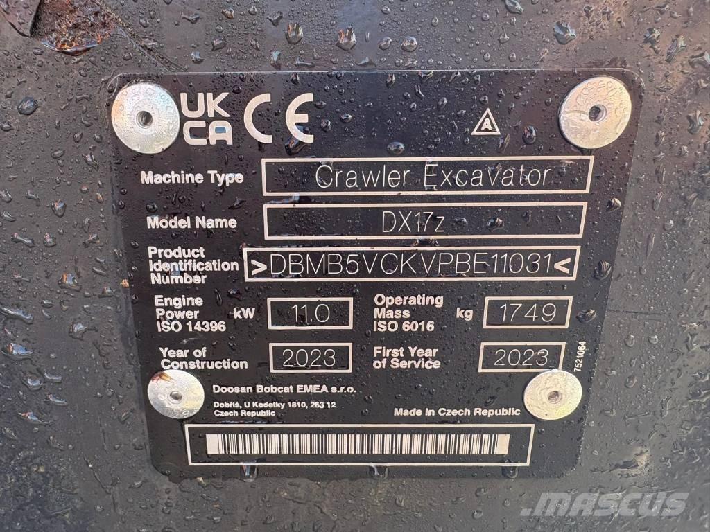 Doosan DX 17 Мини-экскаваторы